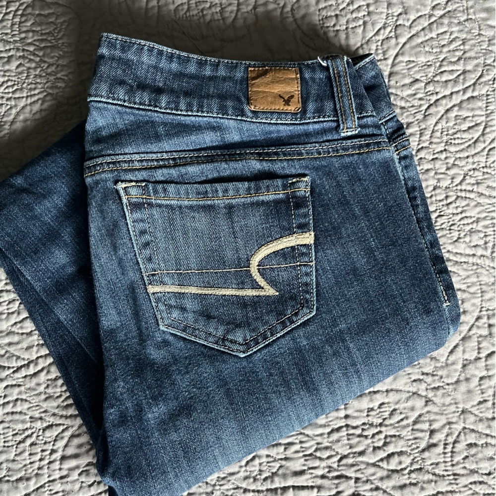American Eagle Artist Jeans | Low Rise, Flare | size 4 Long